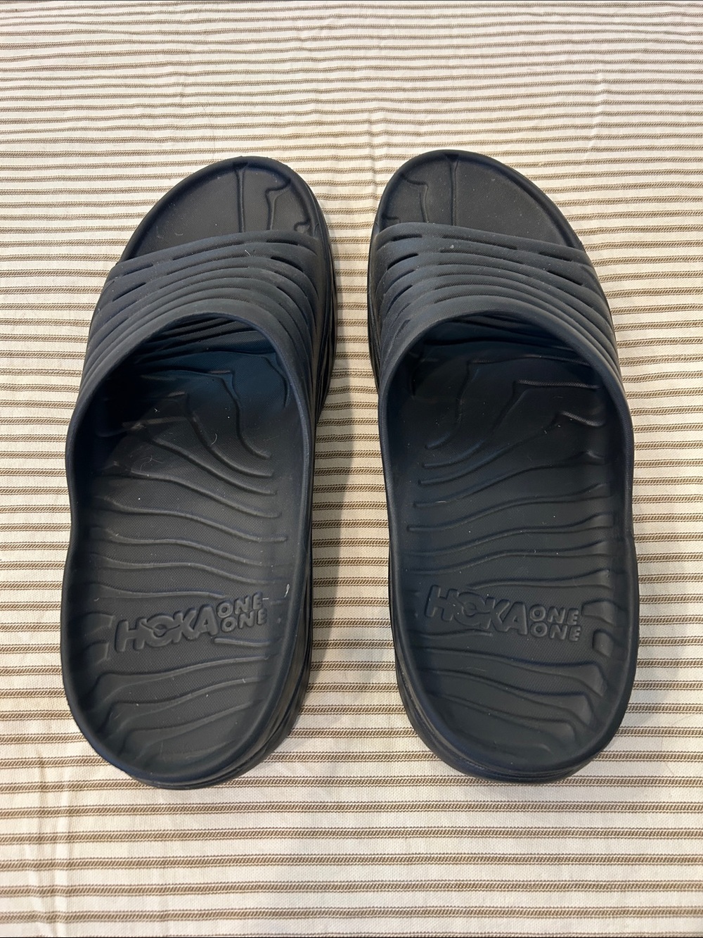 Hoka One One Black Slides - worn twice - like new
